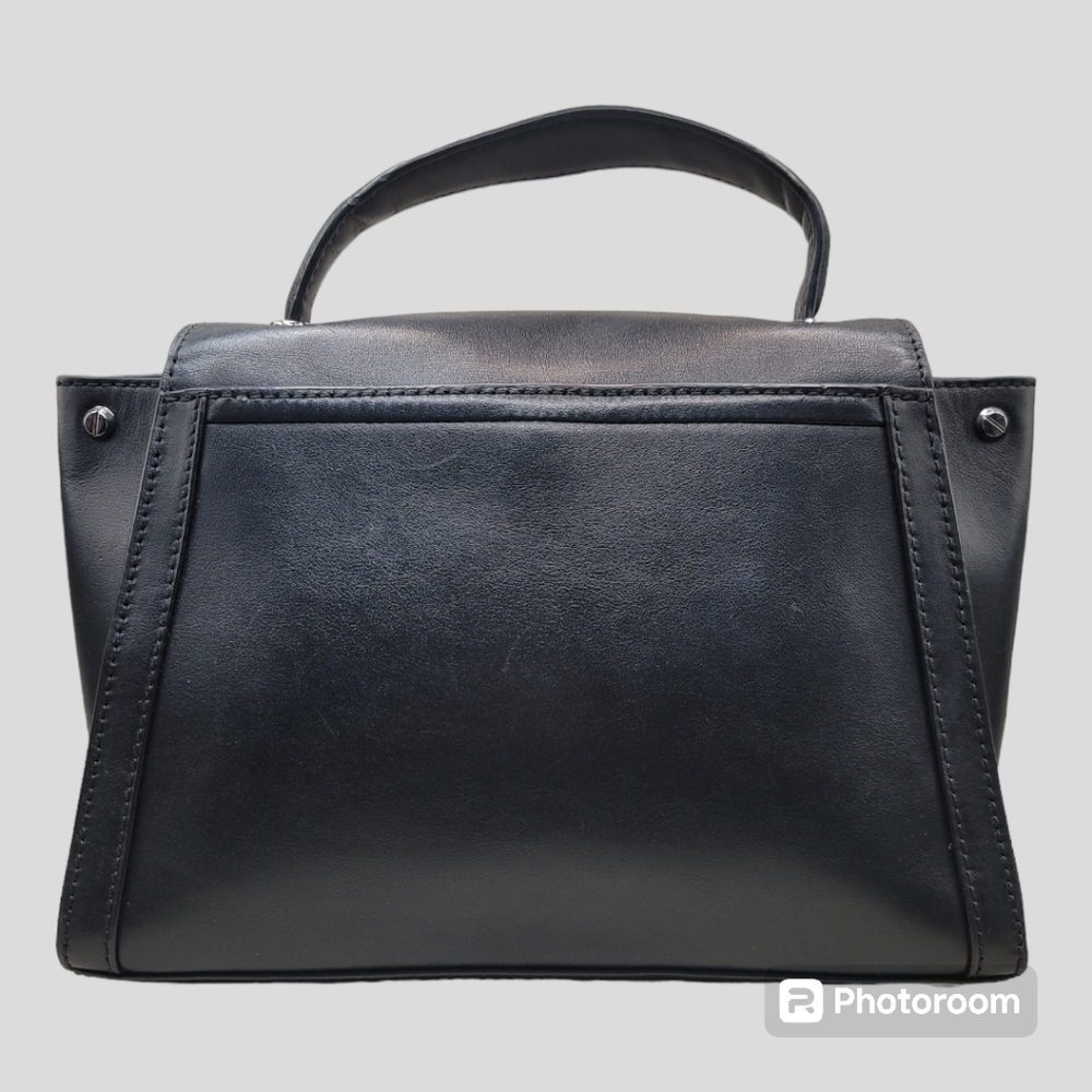 Michael Kors MK Whitney Leather Small Satchel Handbag Black Crossbody Neutral - Picture 4 of 12